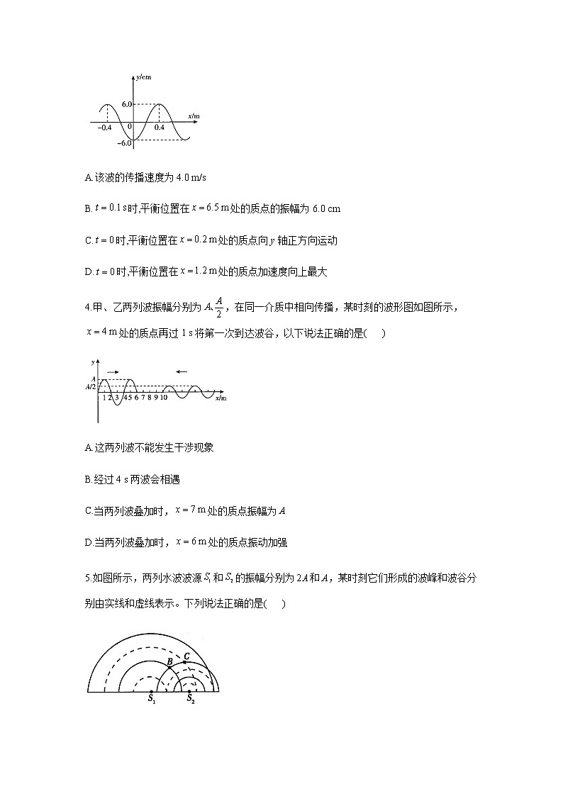 2021届新高考物理二轮复习专题强化双击训练 专题十五 机械运动与机械波 B卷02