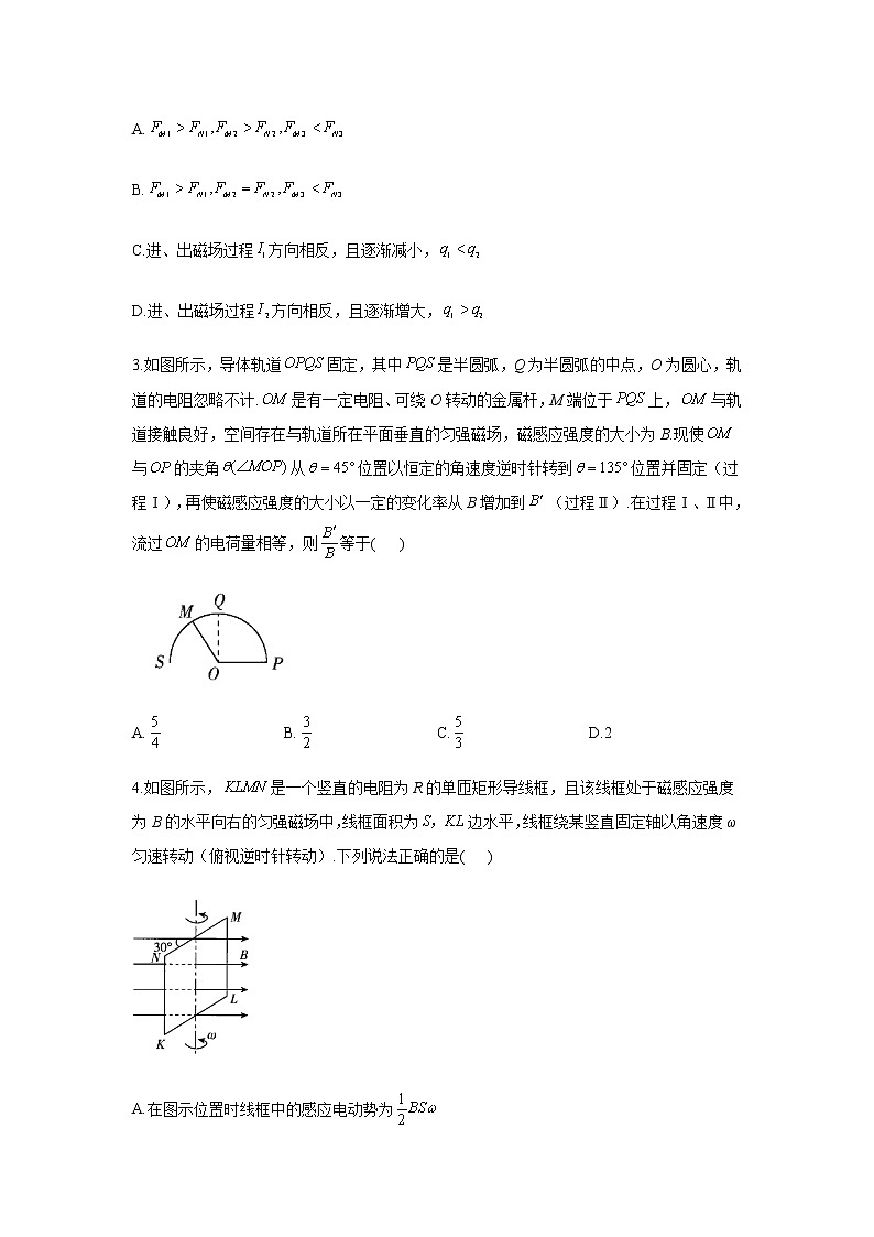 2021届新高考物理二轮复习专题强化双击训练 专题十三 电磁感应定律及其应用 B卷02