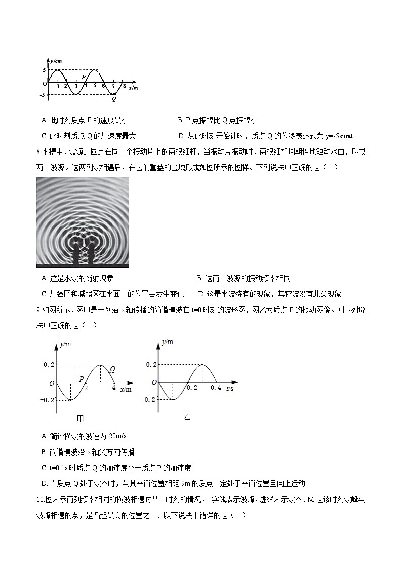 粤教版（2019）物理 选修第一册 期末练习卷——机械波（一）03