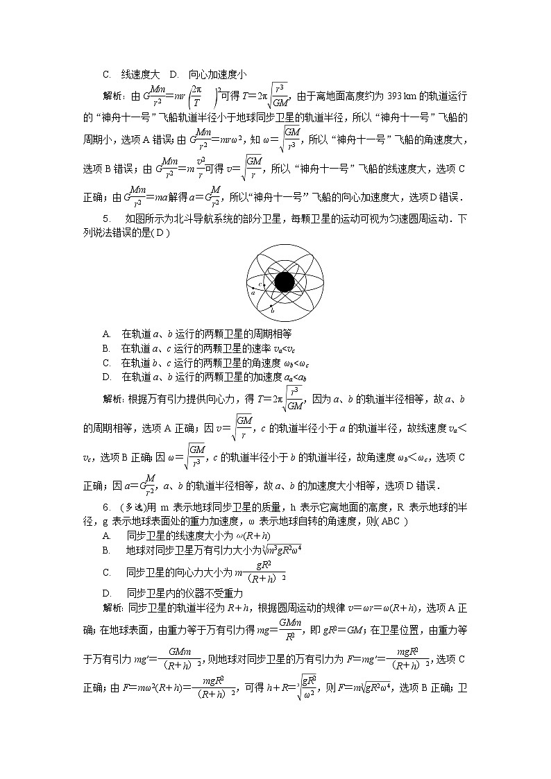 第六章第5节第6节 宇宙航行&经典力学的局限性 随堂练习02
