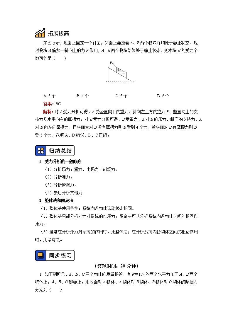 2020-2021学年【新教材】人教版（2019）高中物理必修一 第三章 相互作用—力 第5节 学案03