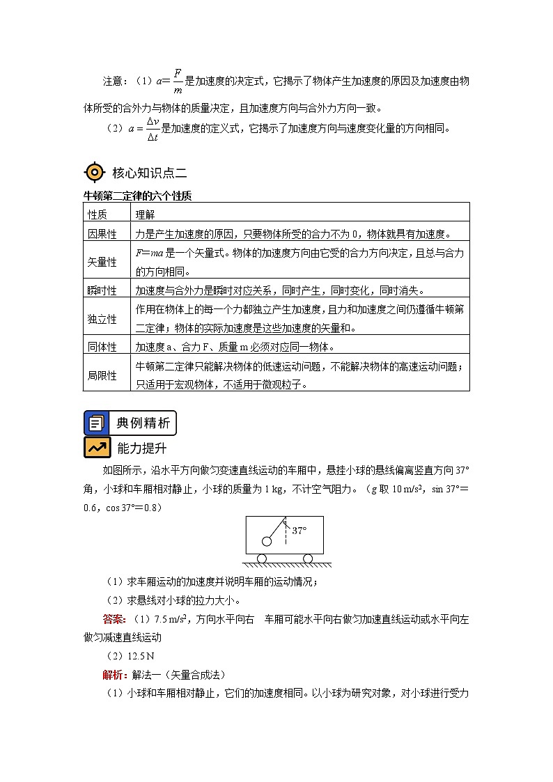 2020-2021学年【新教材】人教版（2019）高中物理必修一 第四章 运动和力的关系 第3-4节 学案02