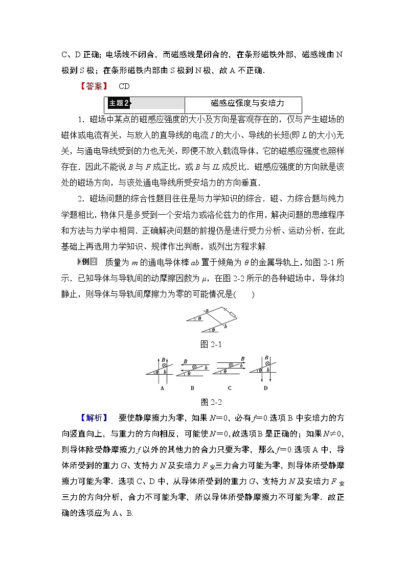 2018版高中物理（人教版）选修1-1：第2章 章末分层突破 学案03