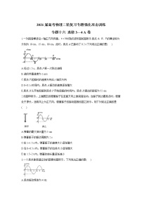 2021届高考物理二轮复习专题强化双击训练 专题十六 选修3-4 A卷