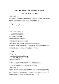 2021届高考物理二轮复习专题强化双击训练 专题十六 选修3-4 B卷