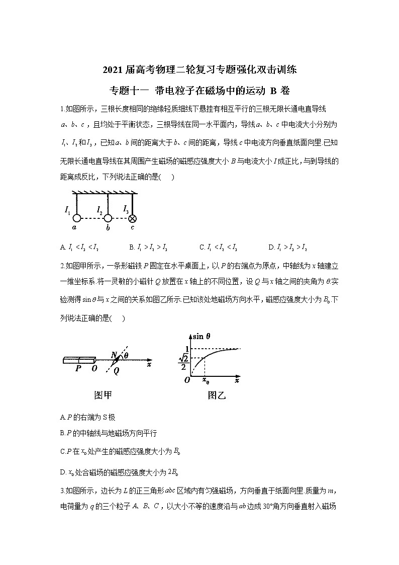 2021届高考物理二轮复习专题强化双击训练 专题十一 带电粒子在磁场中的运动 B卷01