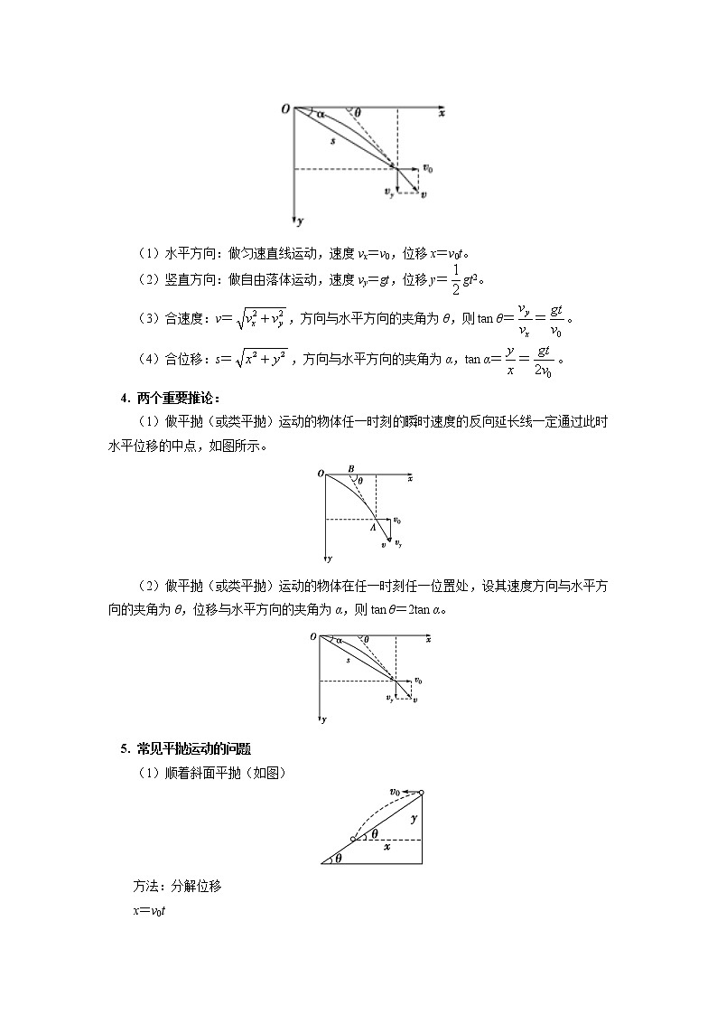 新人教版物理必修2专题：曲线运动学案02