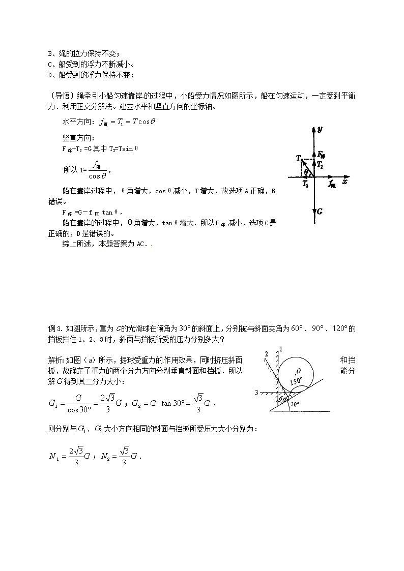 高中物理 练习 力的分解 新人教版必修1第2页