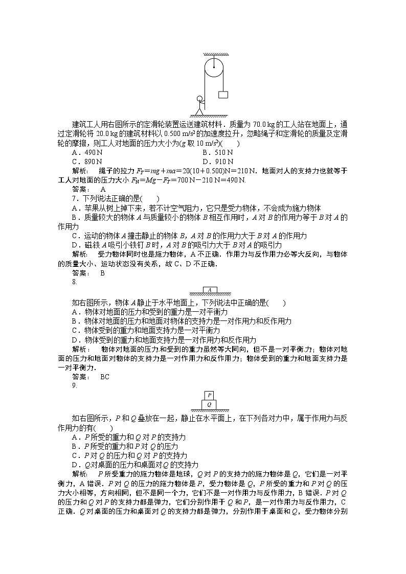 新课标同步高一物理练习：4.5（人教版必修1）第2页