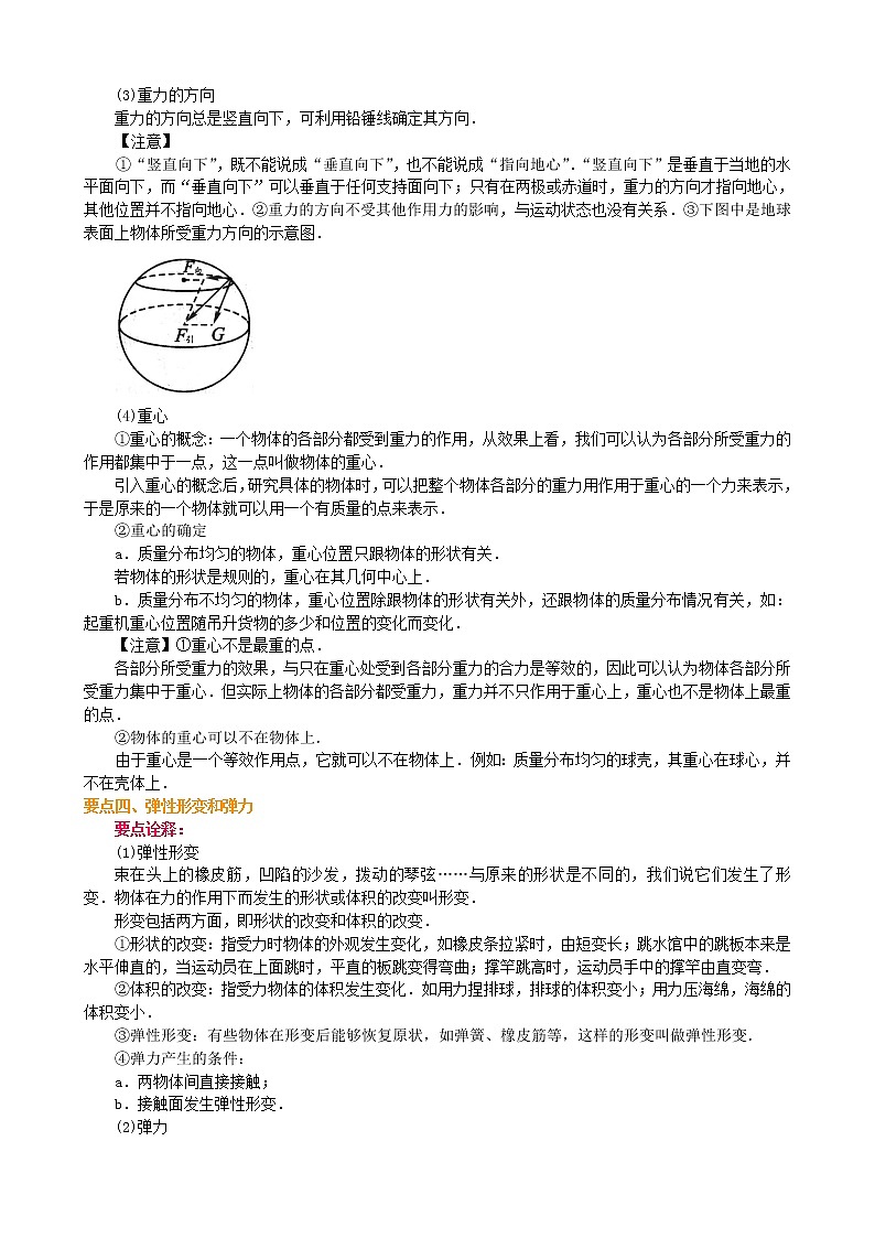 知识讲解 重力、弹力 提高第3页