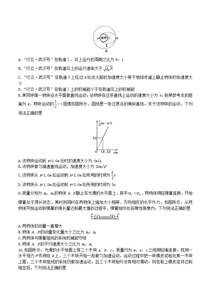 河北省衡水中学2021届高三上学期二调考试 物理 (含答案)03