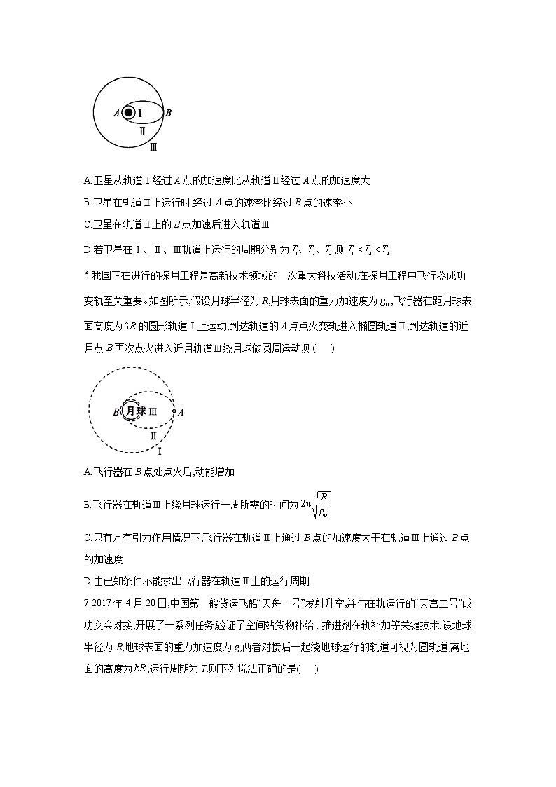 2021届高考物理二轮复习力与曲线运动专项练习（5）卫星的发射与变轨问题03