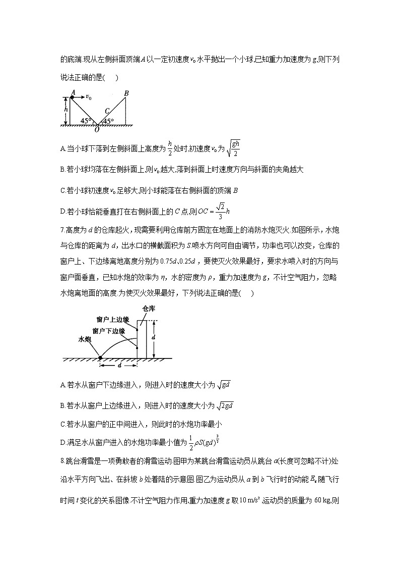 2021届高考物理二轮复习力与曲线运动专项练习（1）抛体运动03
