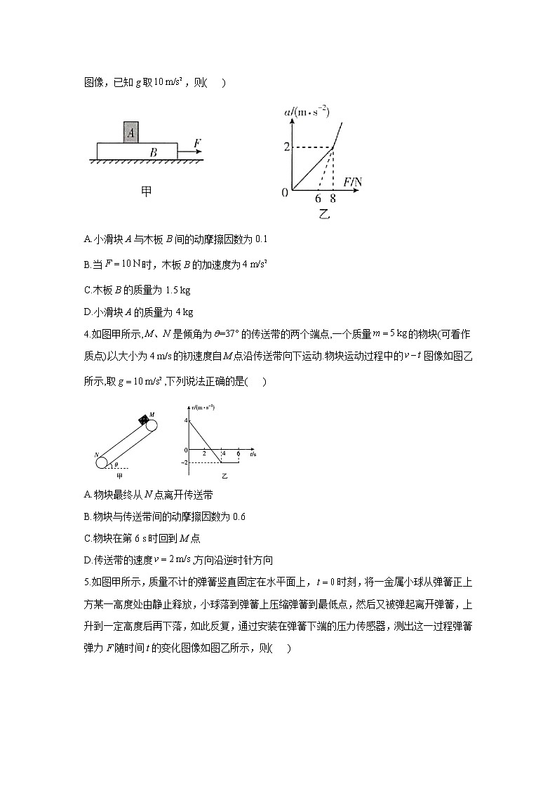 2021届高考物理二轮复习易错题型专项练习（2）牛顿运动定律第2页