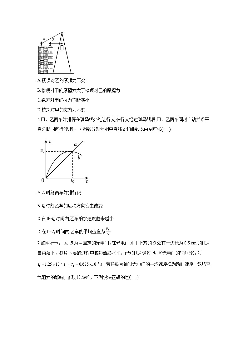 2021届高考物理二轮复习易错题型专项练习（1）直线运动与相互作用第3页