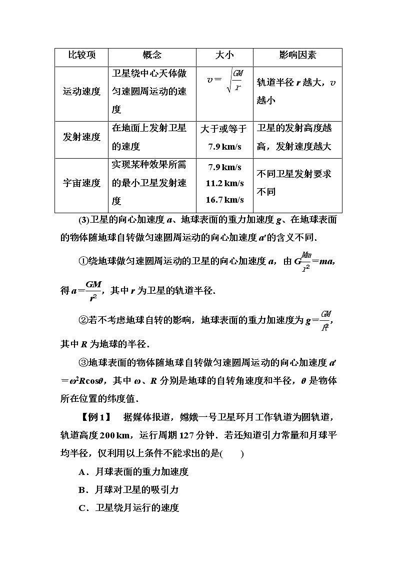 人教版高中物理必修二第六章章末复习课+测试题+Word版含答案第3页