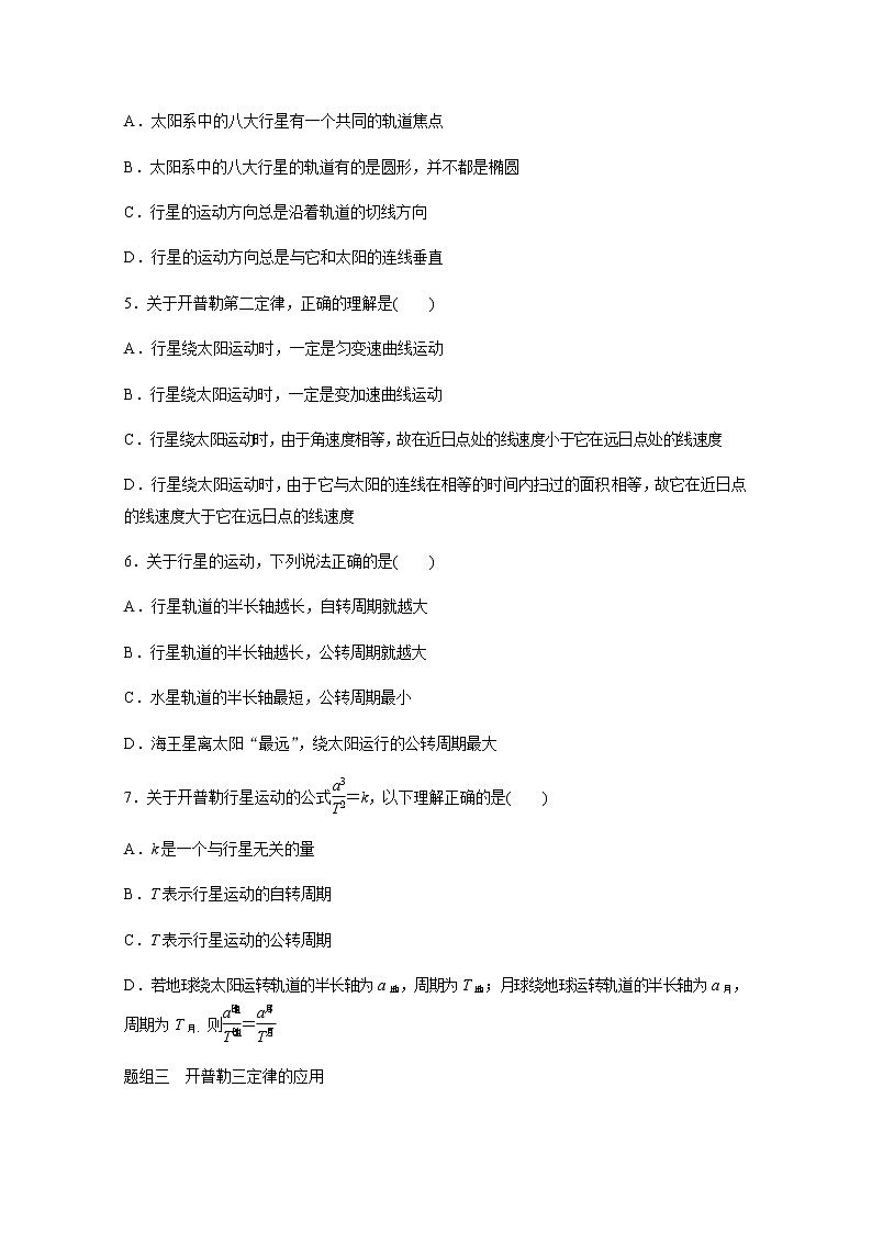高中物理人教版必修2练习：第六章 第1讲 行星的运动 Word版含解析第2页