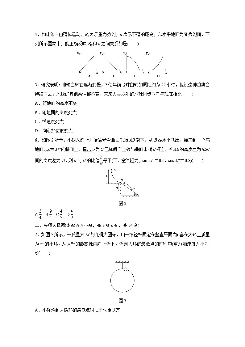 高中物理人教版必修2练习：模块检测 Word版含解析02