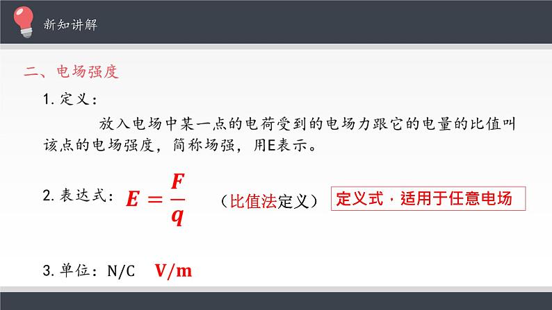 【新教材】人教版（2019）高中物理必修第三册电场 电场强度课件08