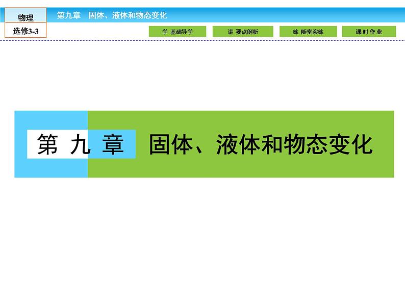 （人教版）高中物理选修3-3课件：9.1-2固体 液体01