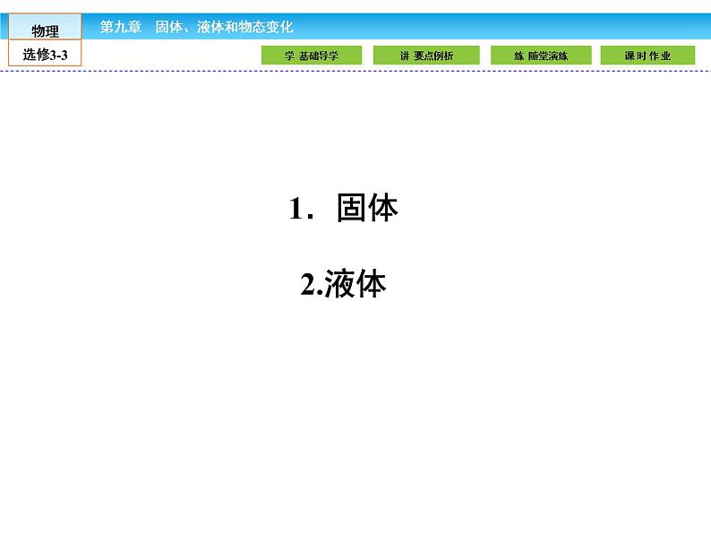 （人教版）高中物理选修3-3课件：9.1-2固体 液体02