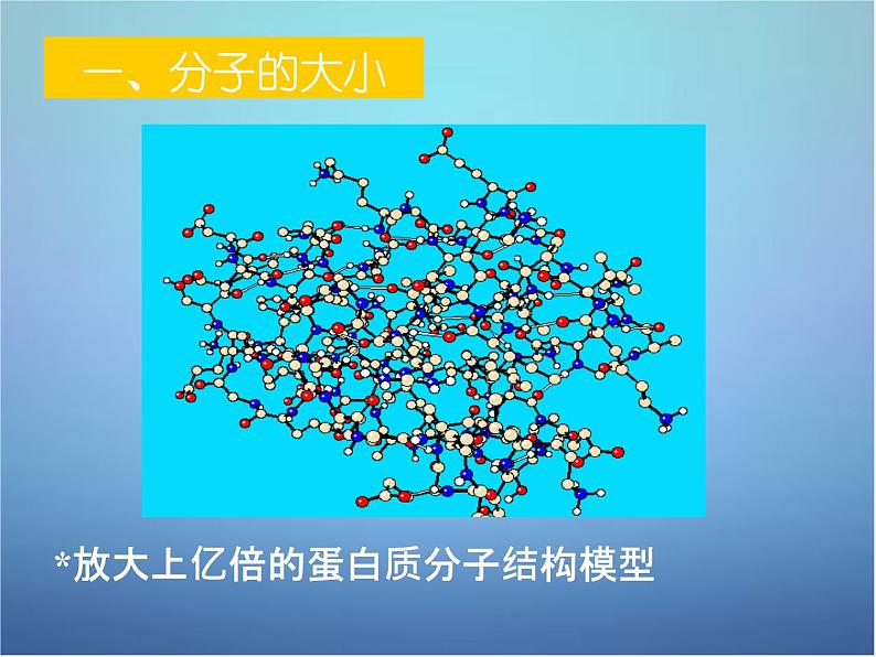 高中物理 第七章 第一节 物体是由大量分子组成的课件 新人教版选修3-303