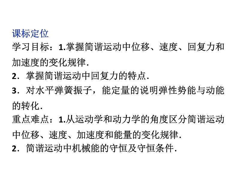 优化方案物理：11.3 简谐运动的回复力和能量 课件（人教版选修3-4）04