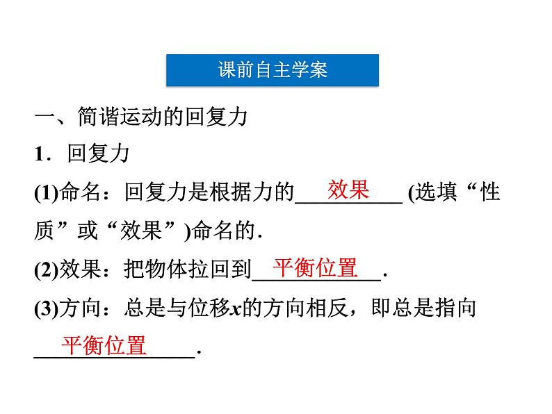 优化方案物理：11.3 简谐运动的回复力和能量 课件（人教版选修3-4）05