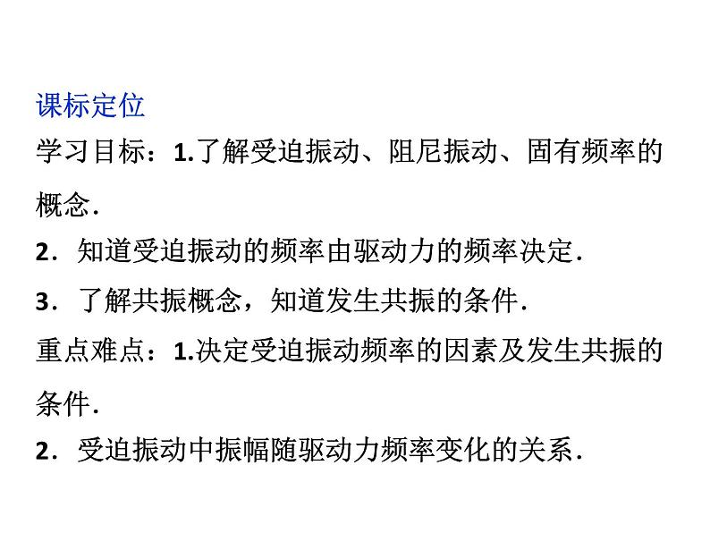 优化方案物理：11.5 外力作用下的振动 课件（人教版选修3-4）04