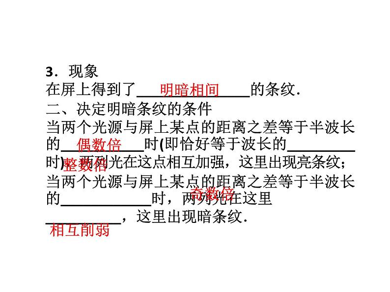 优化方案物理：13.3 光的干涉 课件（人教版选修3-4）07