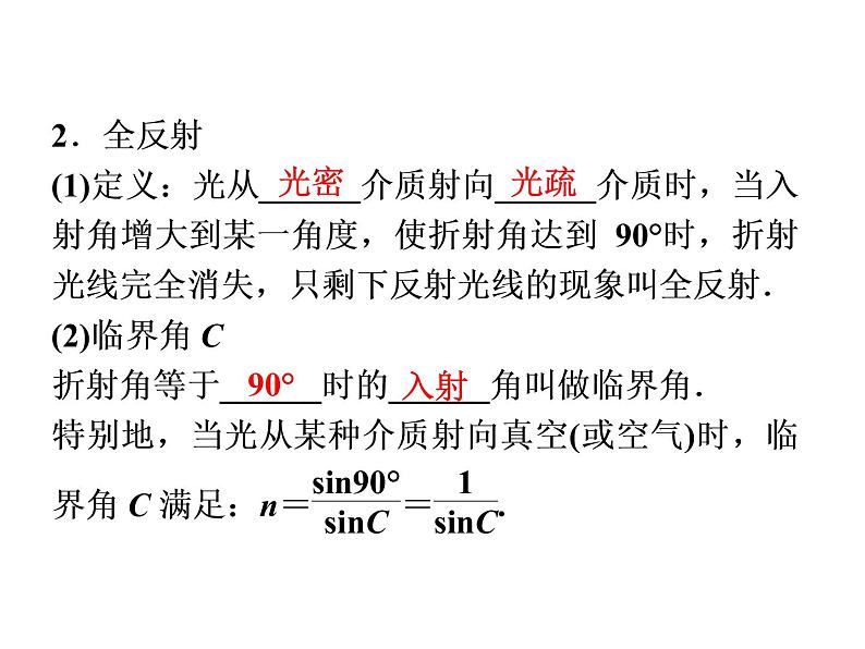 优化方案物理：13.2 全反射 课件（人教版选修3-4）06