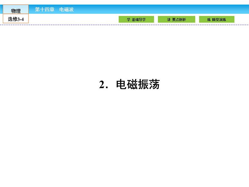 （人教版）高中物理选修3-4课件：14.2电磁振荡01