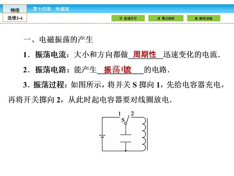 （人教版）高中物理选修3-4课件：14.2电磁振荡04
