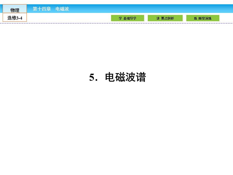 （人教版）高中物理选修3-4课件：14.5电磁波谱01