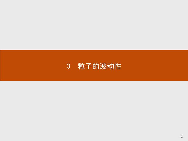 2017年高中物理人教版选修3-5课件：17.3 粒子的波动性01