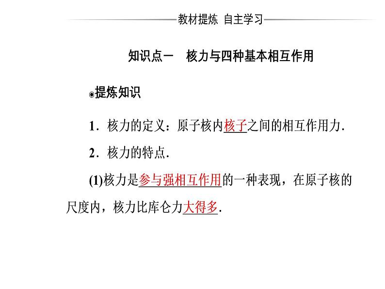 人教版物理选修3-5课件 第十九章　原子核 5核力与结合能04