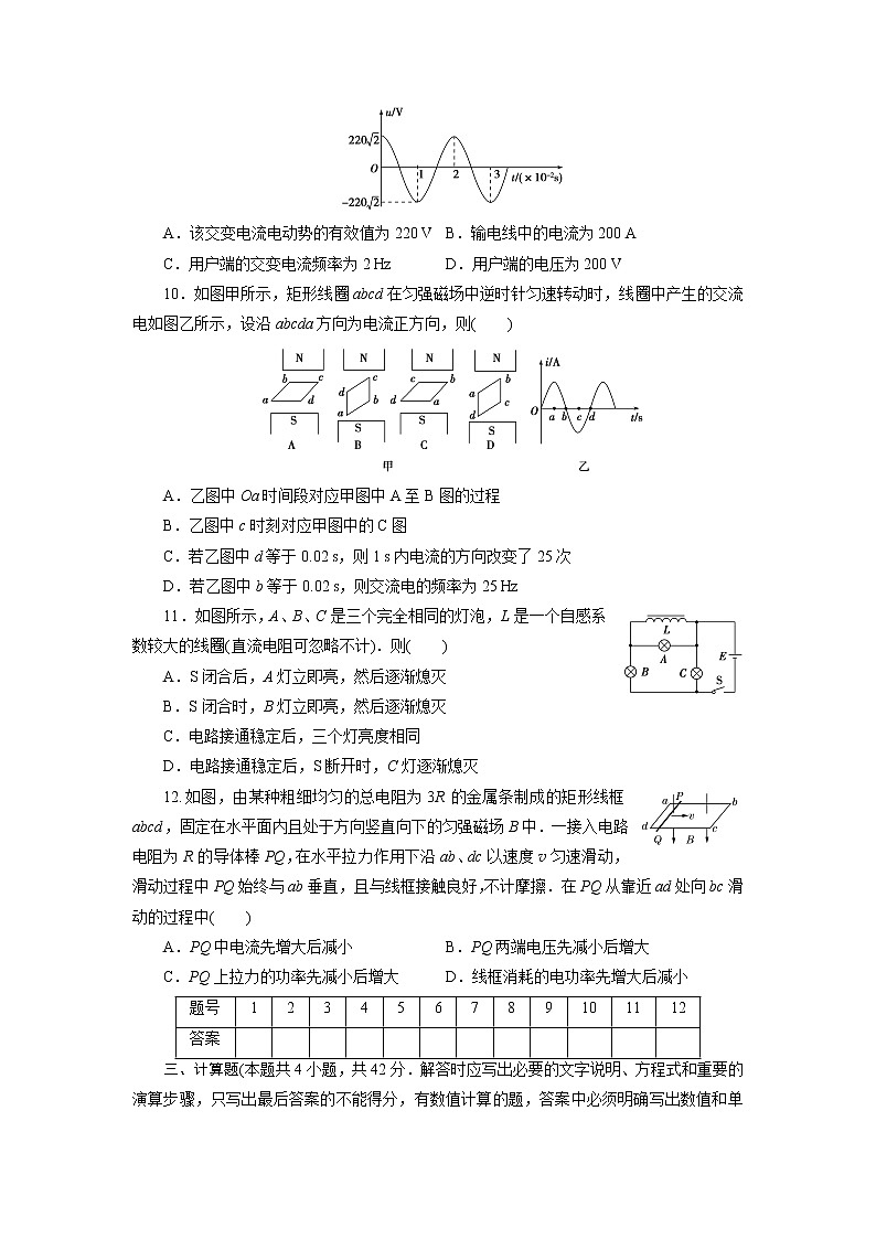高中同步测试卷·人教物理选修3－2：高中同步测试卷（十二） Word版含解析03