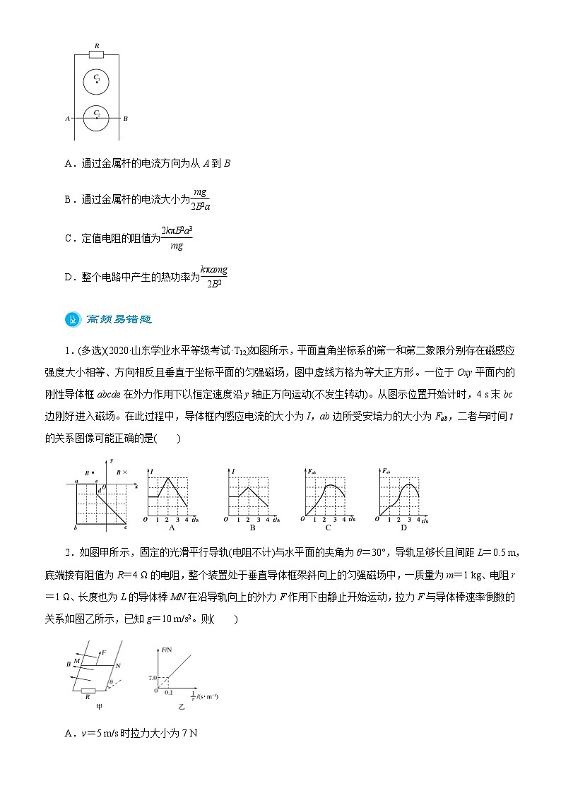 （新高考）2021届高考二轮复习专题九 电磁感应定律及其应用 学生版03