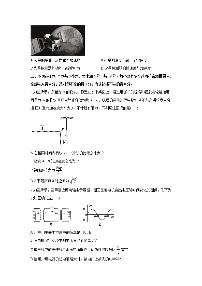 2021届高三八省联考物理预测模拟卷 B卷03