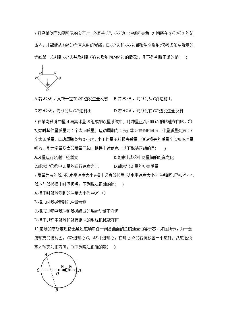 2021届高考物理模拟预热卷（江苏地区专用）03
