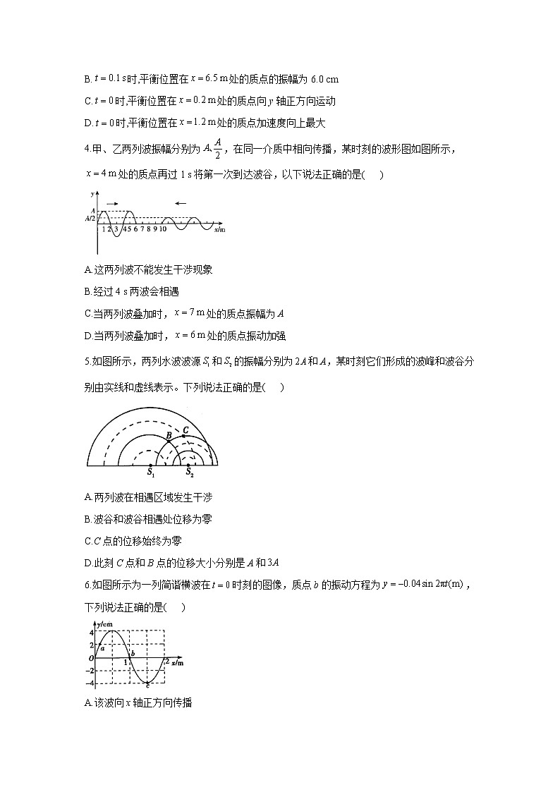 2021届新高考物理二轮复习专题强化双击训练 专题十五 机械运动与机械波 B卷02