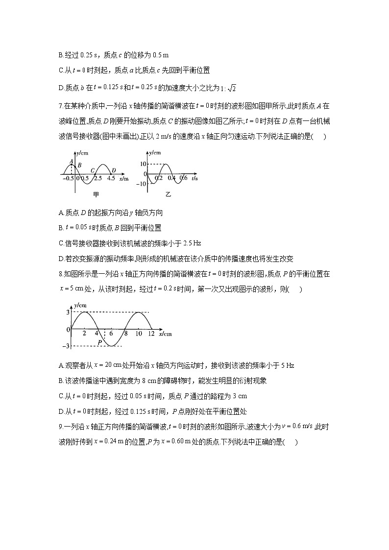 2021届新高考物理二轮复习专题强化双击训练 专题十五 机械运动与机械波 B卷03