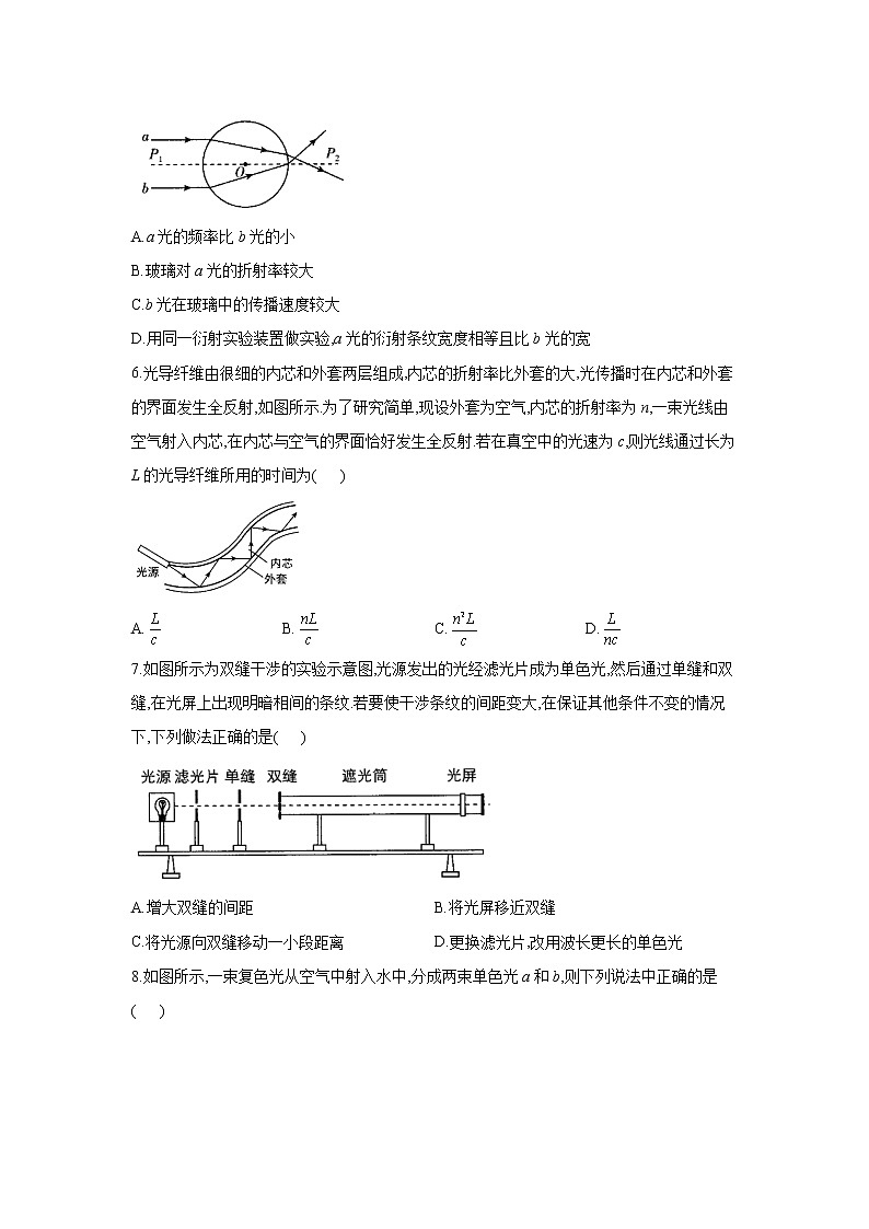 2021届新高考物理二轮复习专题强化双击训练 专题十七 光学 A卷02