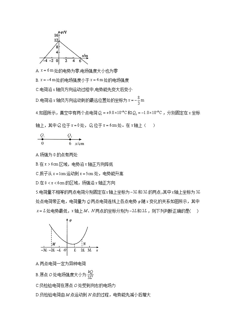 2021届新高考物理二轮复习专题强化双击训练 专题九 带电粒子在电场中运动 B卷02