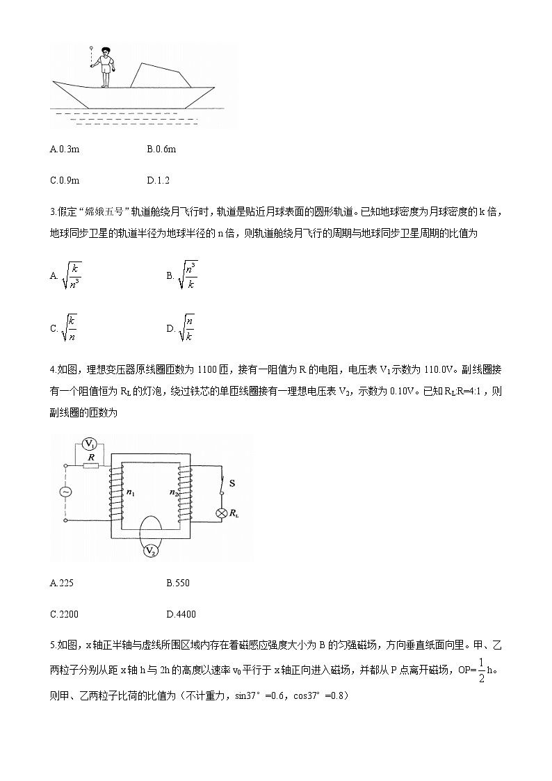 2021年1月全国8省联考河北省普通高中学业水平选择性考试模拟演练物理试题无答案02