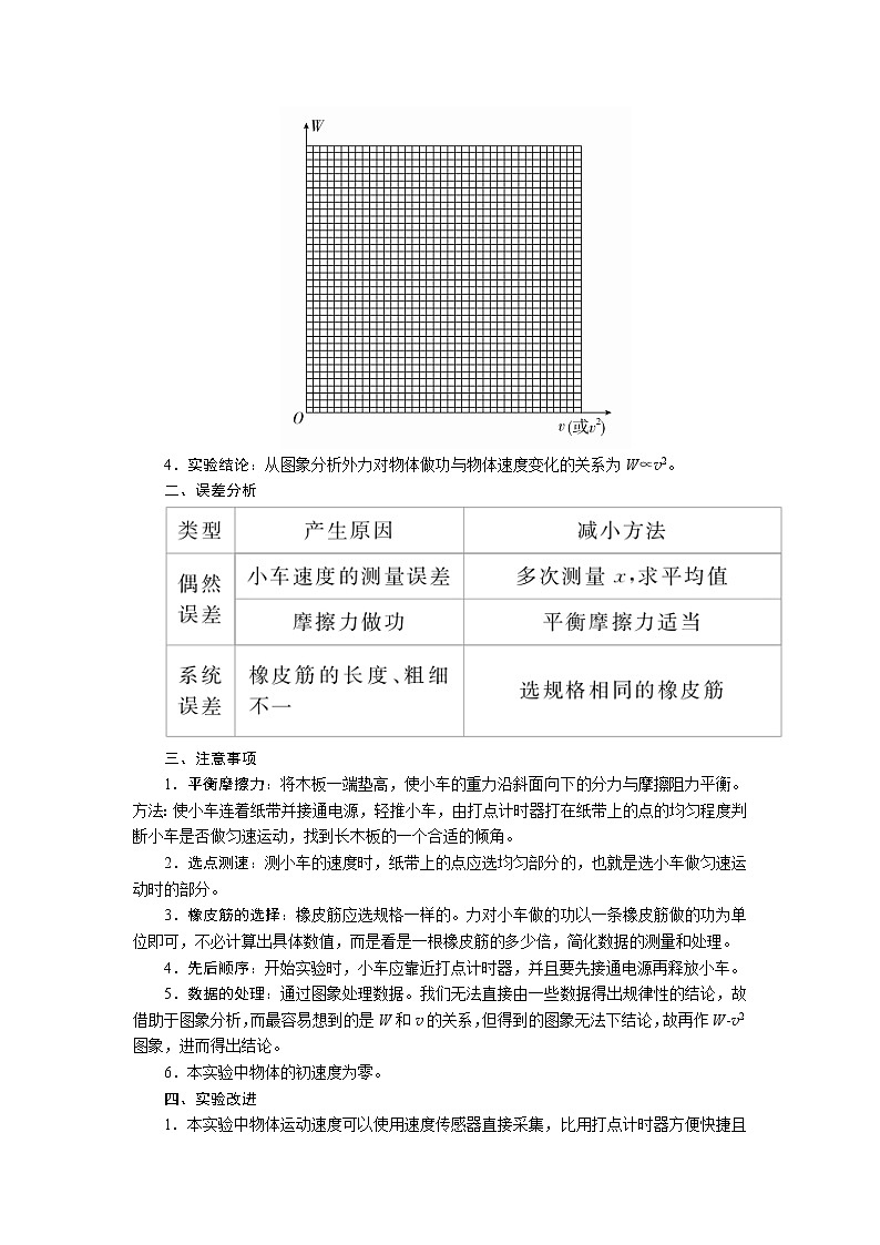 2021届物理一轮复习教案：12.1.5 实验五　探究动能定理 Word版含解析03