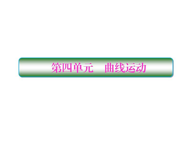 2021高考物理大一轮复习课件：第四单元 曲线运动 4-1第1页