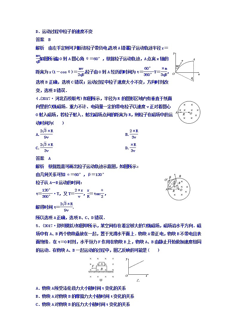 2021高考物理大一轮复习题组层级快练：第九单元 磁场 作业40 Word版含答案02