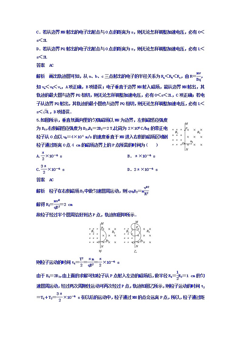 2021高考物理大一轮复习题组层级快练：第九单元 磁场 作业41 Word版含答案03