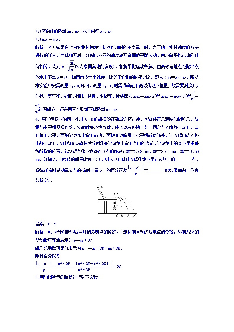 2021高考物理大一轮复习题组层级快练：第六单元 动量守恒定律 作业29 Word版含答案02